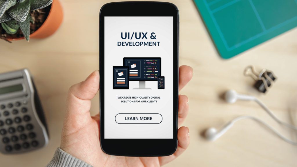  An image illustrating the steps involved in creating a UX and development app, providing a comprehensive guide.


